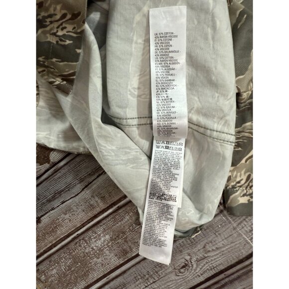 DIESEL Allover Print camo shirt size M color olive green NWT mspr 196 - Picture 6 of 7